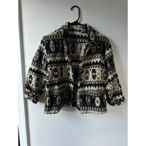 Patterned Black and Cream Jacket